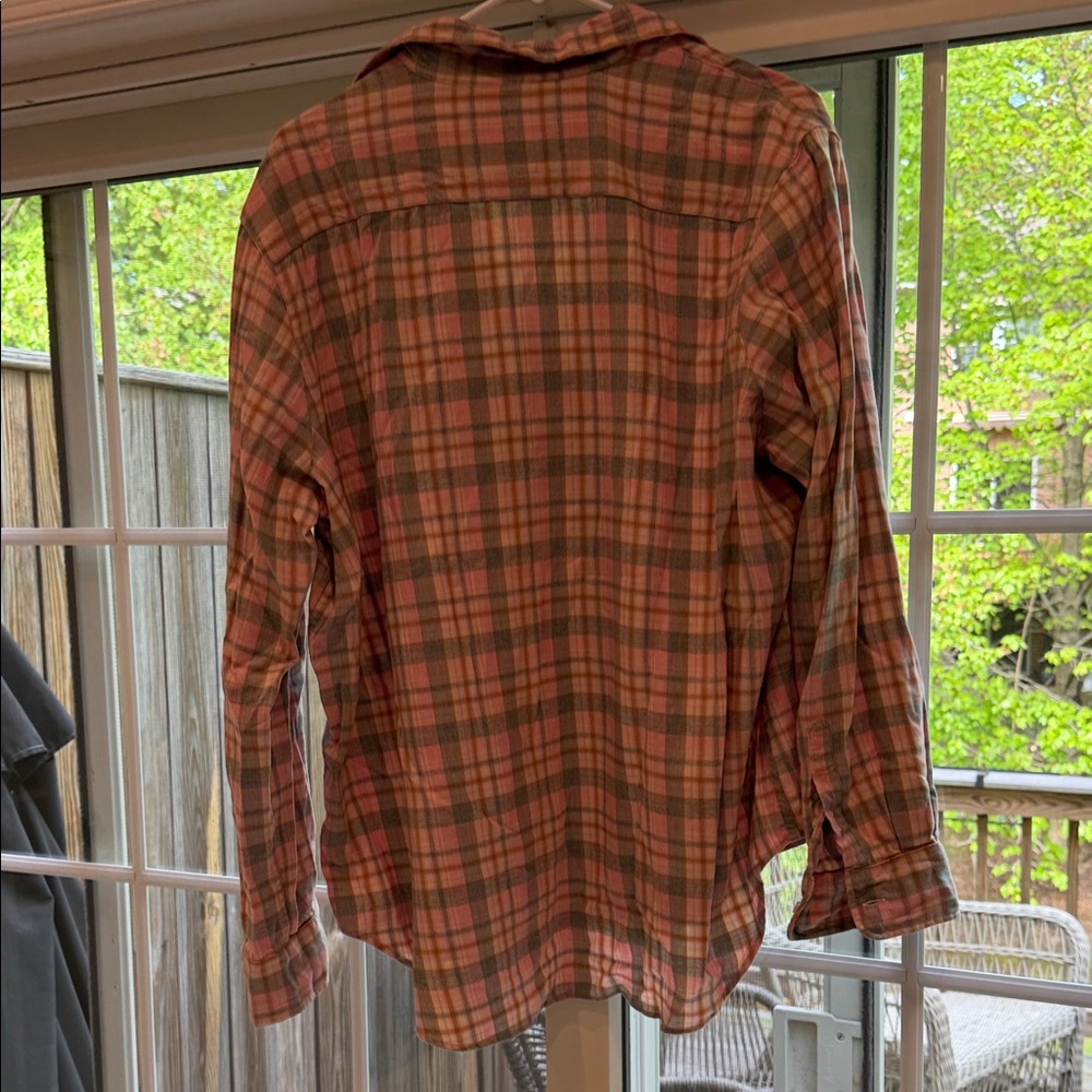 Frank & Eileen Pink and Grey flannel Button-Down Shirt - Picture 3 of 3